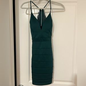 SMALL Emerald Green Mini Dress